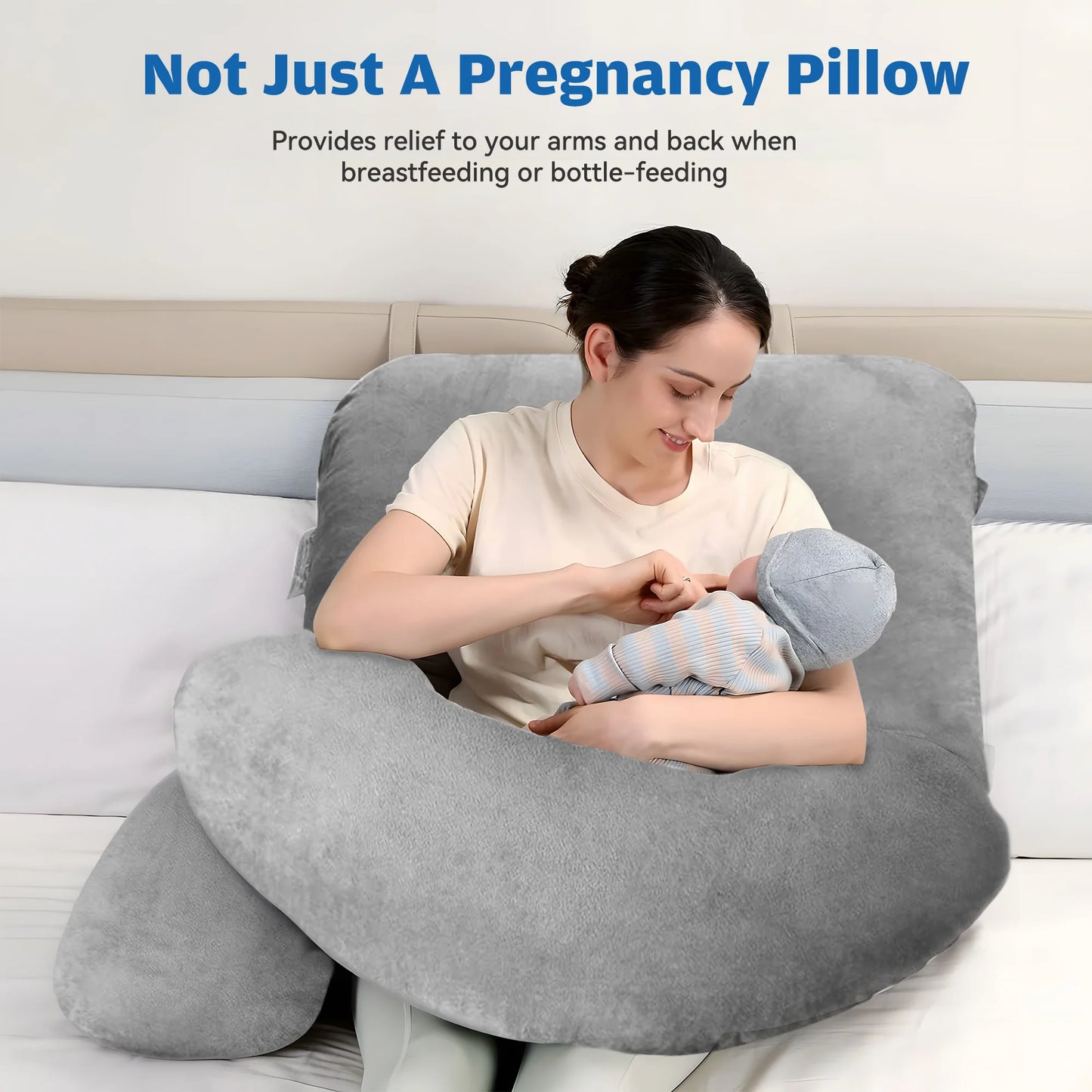 Pregnancy Pillows for Sleeping, U Shaped Full Body Maternity Pillow 70 Inch, Pregnant Women Must Haves Pillows with Removable Cover
