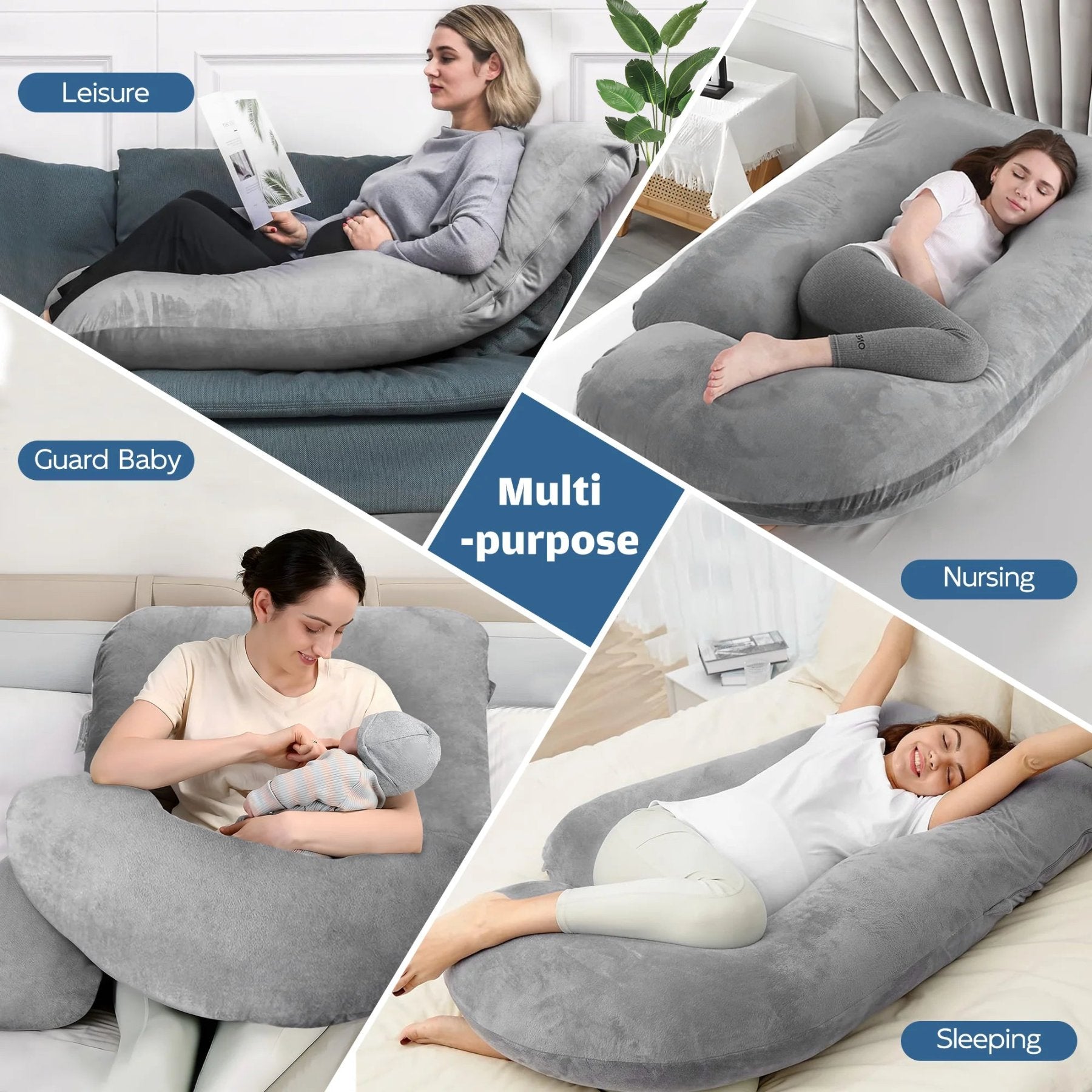 Pregnancy Pillows for Sleeping, U Shaped Full Body Maternity Pillow 70 Inch, Pregnant Women Must Haves Pillows with Removable Cover